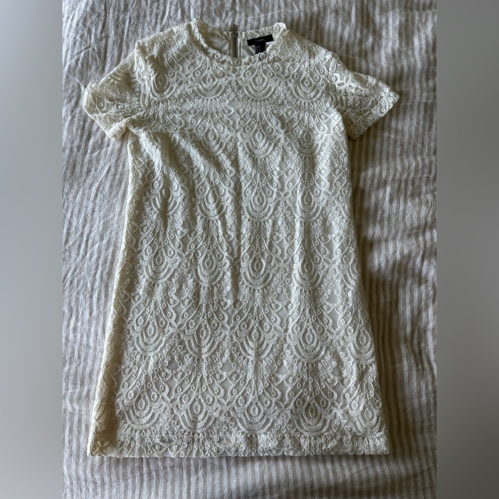 White Lace Mini Dress